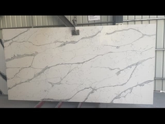 OLR9104 - White Kitchen Worktops Smooth Quartz Slab Mohs Hardness