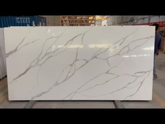 High Gloss Quartzize Worktops 20mm Thick Quartz Overlay Countertops