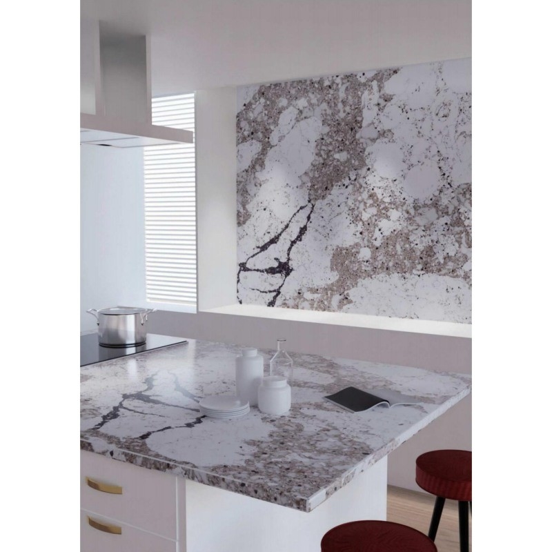 Diverse Color Solid Quartz Countertop That Looks Like Marble And Granite