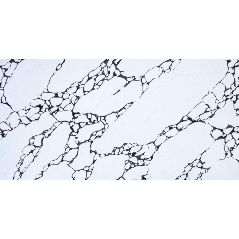 Panda White Calacatta Black And White Natural Texture Style Eco-Friendly And Healthy Quartz Slab