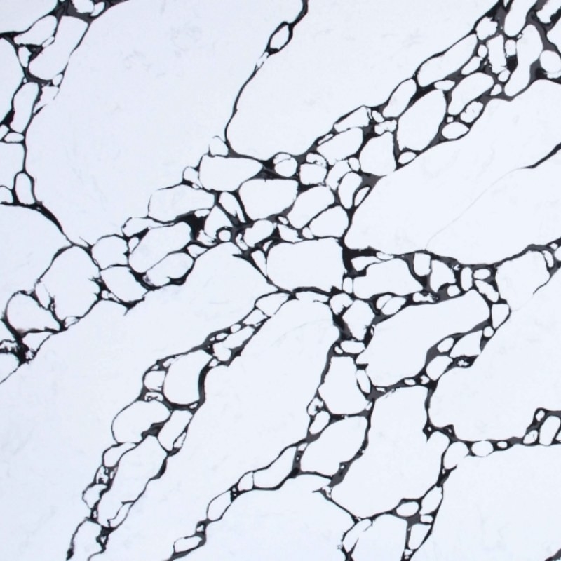 Panda White Calacatta Black And White Natural Texture Style Eco-Friendly And Healthy Quartz Slab