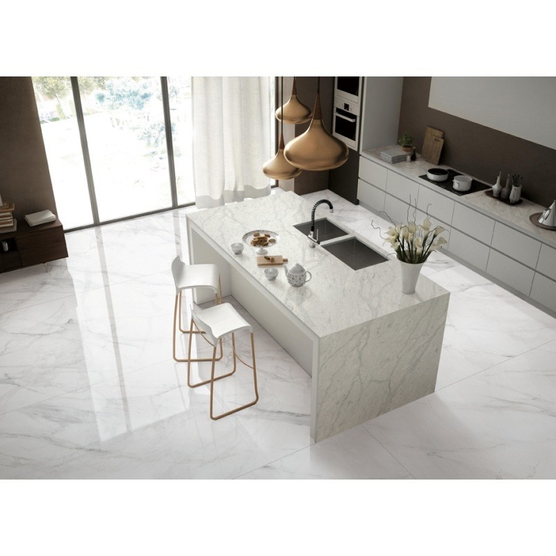 Mixed Colors Background Carrara Quartz Countertops 2cm 3cm Thickness