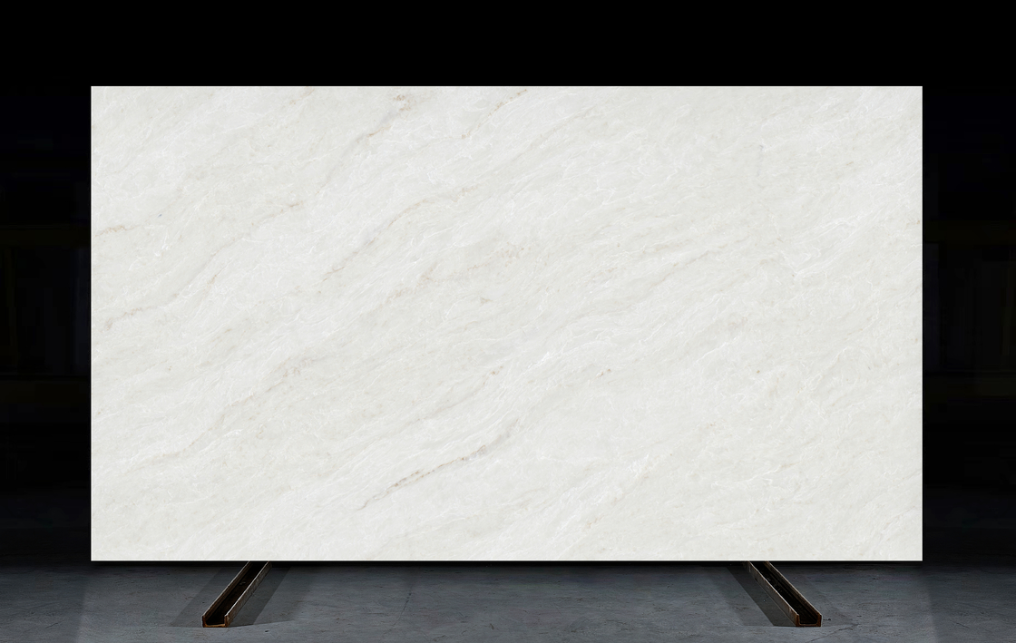 OLK7552 Taj Mahal Looking Quartz Stone Beige Background With Soft Vain The most popular natural stone styles in 2025