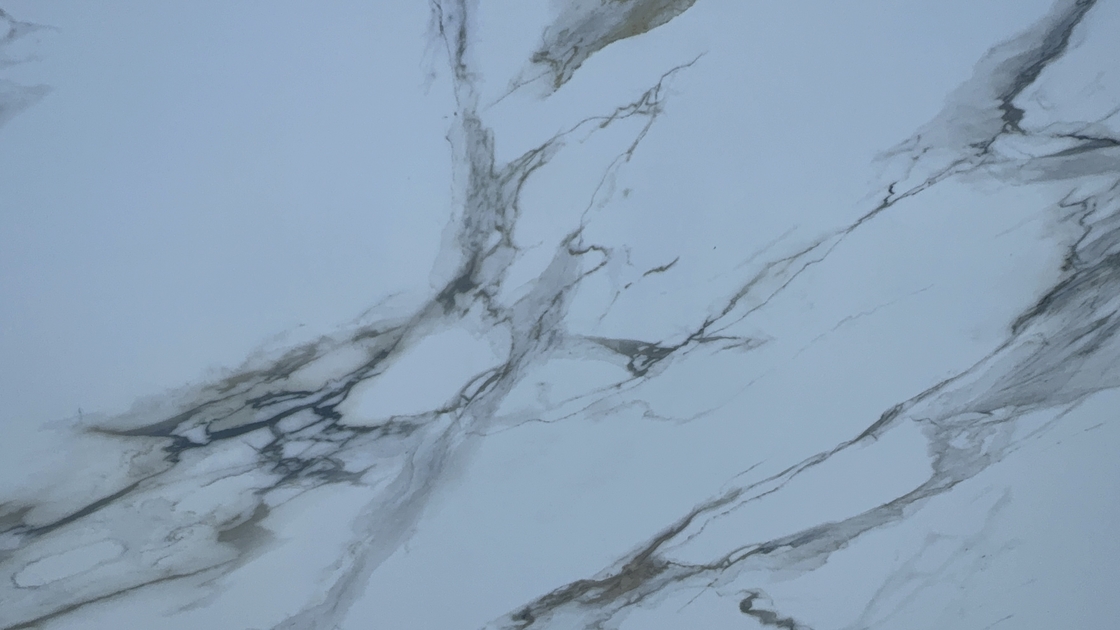 OLK1003G Calacatta Gold New Collection Vain To Full Body Printed Quartz Stone Hd Inkjet Print Technology Slab