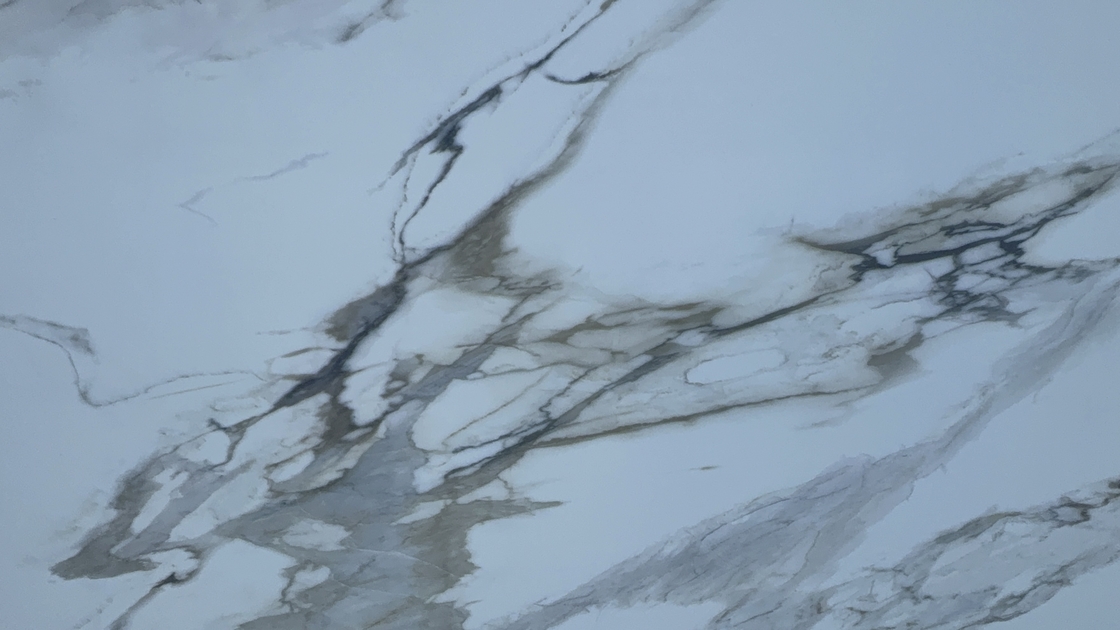OLK1003G Calacatta Gold New Collection Vain To Full Body Printed Quartz Stone Hd Inkjet Print Technology Slab
