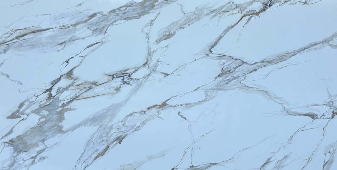 OLK1003G Calacatta Gold New Collection Vain To Full Body Printed Quartz Stone Hd Inkjet Print Technology Slab